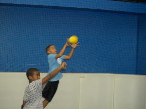 all sports kids catching dodgeball